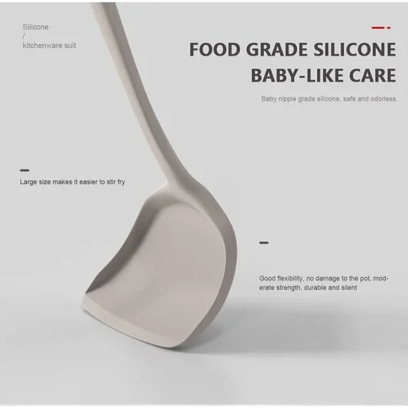 🆕 Silicone Heat Resistant Kitchen Utensils Turner Tongs Spatula Spoon Brush Set - Picture 5 of 9